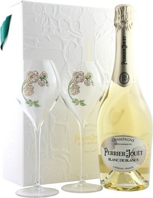 Perrier Jouët Blanc De Blancs Geschenkset mit 2 Gläsern 12.0% 0,75l