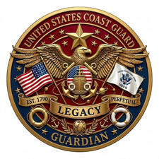 United States Coast Guard Veteran USCG Premium Military Graphics 4" Decal