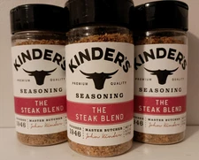 3 Kinder's Steak Blend Dry Rub Seasoning Premium Quality Beef Chicken Pork 6.2oz