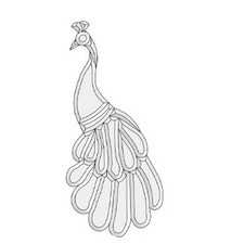 9.25"X 20" Exquisite Clear Glass Peacock Bevel Cluster EC181