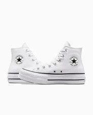 Size 5 Womens Converse Chuck Taylor All Star Platform High White Shoes NEW