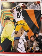 PITTSBURGH STEELERS- ANTONIO BROWN SIGNED AUTOGRAPH 8x10 PHOTO PICTURE JSA COA