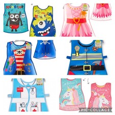 Cooksmart PEVA PVC Childrens Tabard Kids Apron - Various Designs - Wipe Clean