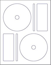 Memorex CD/DVD Label, 2 Per Page 250 Labels / 250 125 Sheets , White