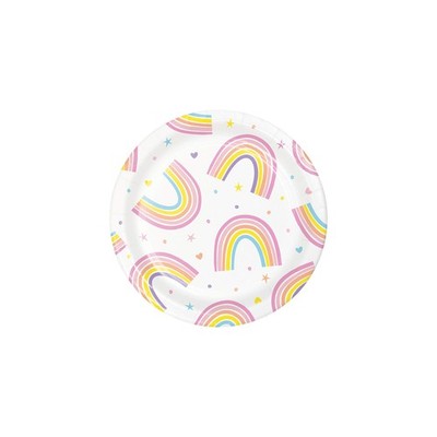Creative Converting Happy Rainbow Dessert Plates, 8 ct
