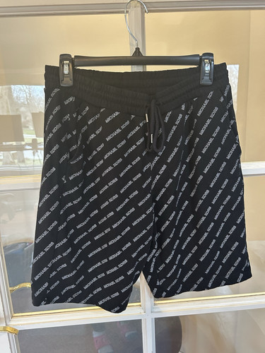 Pantaloncini lounge Michael KORS neri taglia small usati in ottime condizioni logo Spellout - Foto 1 di 10