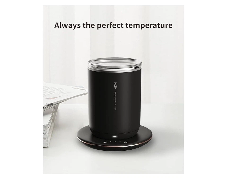 Taza de café autocalentable, taza calentada de 10 oz con calentador, control inteligente de temperatura... Foto 2 de 4