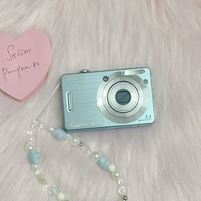 【Cute】Sony Cyber-shot DSC-W55 7.2MP 3x Optical Zoom Digital Camera Blue English
