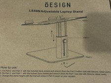 LSX6N Laptop Stand, Ergonomic Adjustable Notebook Riser Holder, Computer Stand