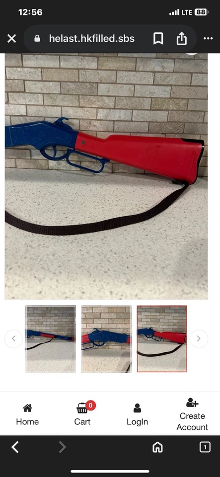 GONHER Disney Park toy, ￼WINCHESTER BLUE/RED CAP GUN RIFLE 8 Barrel Castalla Spa - Image 4 of 4