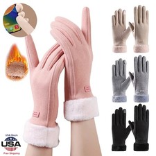 Winter Gloves for Women, Touch Screen Warm Lining Stretchy Thermal Knitted Glove