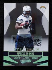 2008 Playoff Absolute Memorabilia Spectrum Platinum 1/1 Marcus Thomas Auto c8n
