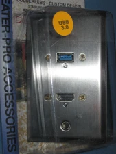 USB & HDMI Outlet Wall Plate Stainless Theater-Pro 75-640