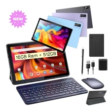 10.1" Tablet 16G+512GB GPS Wi-Fi 5G Dual Sim 4G LTE Android 13 Keyboard, Mouse