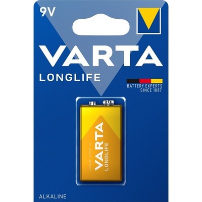 1x VARTA LongLife 6LR61 Alkaline Batterie 9 Volt E-Block MN1604 4122 9V