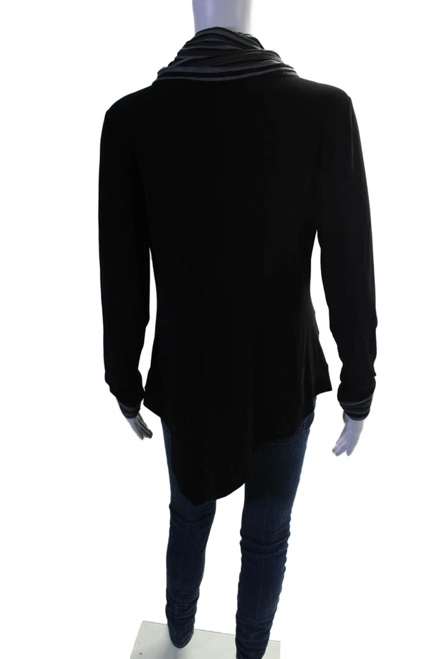 Blusa Pullover Joseph Ribkoff Mujer Cuello Alto Manga Larga Negra Talla 10 Foto 3 de 4