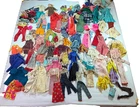 Huge Vintage Barbie Mattel Doll Clothes Lot + 1968 Double Doll Case
