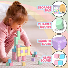 32PCS Magnetic Blocks Cubes, Montessori STEM Toys for Kids Ages 3-6