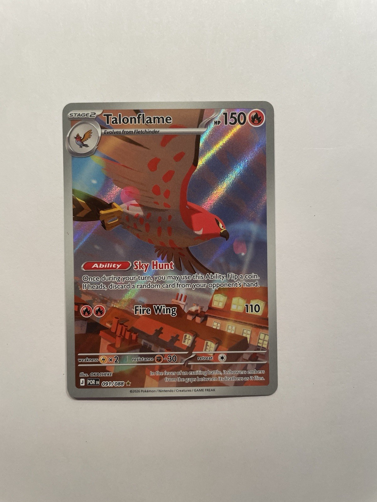 Talonflame 091/088 Me03: Perfect Order Holo
