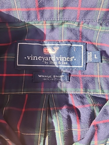 Vineyard Vines Martha's Vineyard Blue Spruce Plaid Deep Bay Longsleeve Classic - Picture 4 of 5