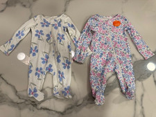 Carter's New Born Just One You 2 Set Floral Oneies, New