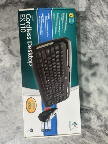 Logitech Cordless Desktop EX-110 Keyboard & Mouse New Open Box - Picture 2 of 3