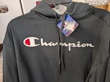 Champion S220 Men's Color Block Sweatshirt Hoodie Black  2XL XXL NEW