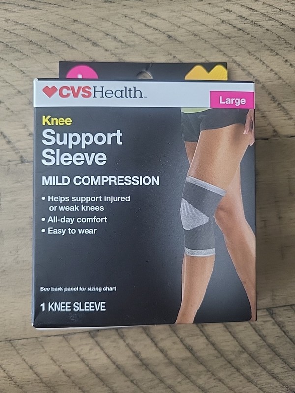 CVS Health Knee Support Sleeve - Mild Compression - Large - NEW
