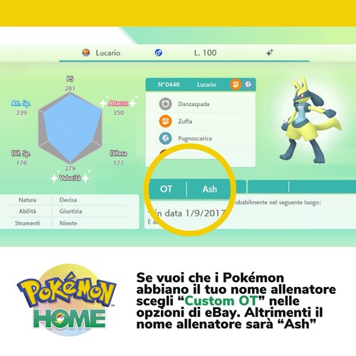 Pokémon HOME Shiny Living Dex Pokedex Completo Scarlatto Competitivi Tutti 6 IV - Imagen 5 de 11