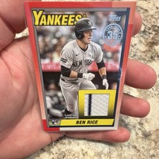 2025 Topps Update Series 1990 Relics Rookie Ben Rice #90RU-BR Yankees Baseball
