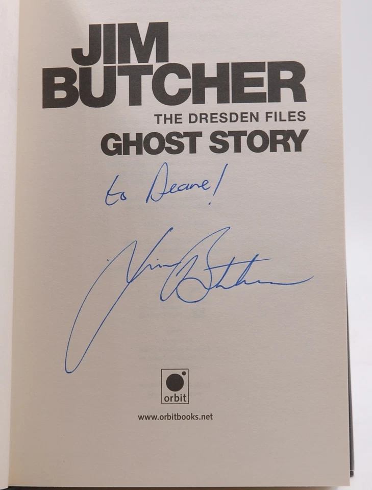 Signed First Edition Jim Butcher - Ghost Story Orbit hardcover - Image 2 of 2