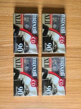 Four 4 Maxell High Bias XLII 90 Minute Audio Cassette - 4 BRAND NEW Sealed