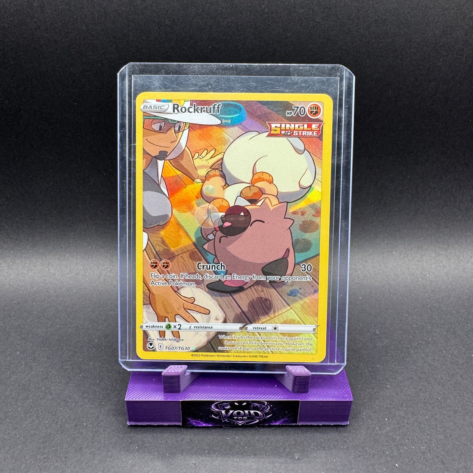 Rockruff Pokemon SWSH Silver Tempest Trainer Gallery TG07 Ultra Rare Full Art LP