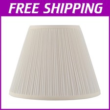 Transitional Empire Lamp Shade, Mushroom Pleated, 7x13x10"
