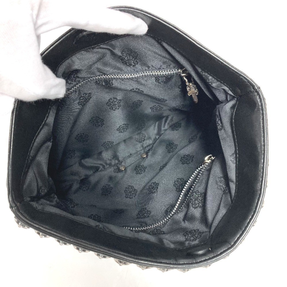 CHROME HEARTS Two fold Pyramid Studs Dagger Zip Bag Pouch Clutch bag thumbnail 14