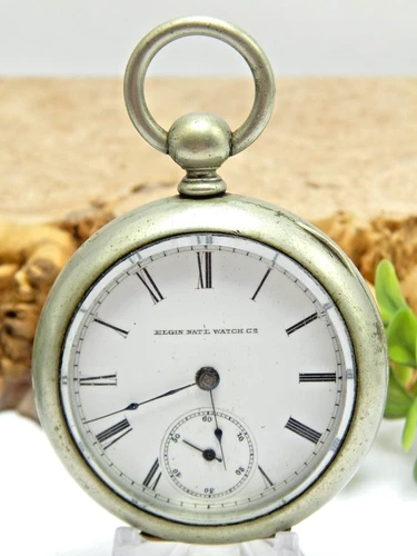 Antique Key Wind Key Set Elgin Grade 97 Model 1 pocket watch 18 Size 7 Jewels
