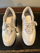 Yohji Yamamoto Y3 Adidas White Leather And Canvas Trainers UK Size 11
