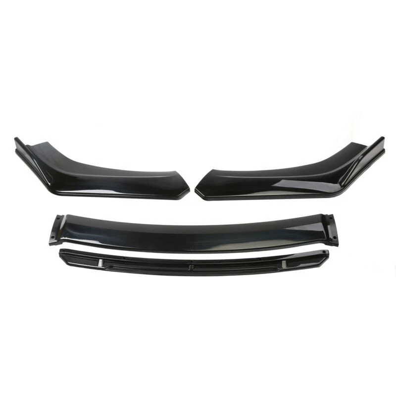 Para Kia Forte GT Line 2010-2021 Front Bumper Lip Spoiler Splitter Preto Brilhante - Imagem 4 de 4