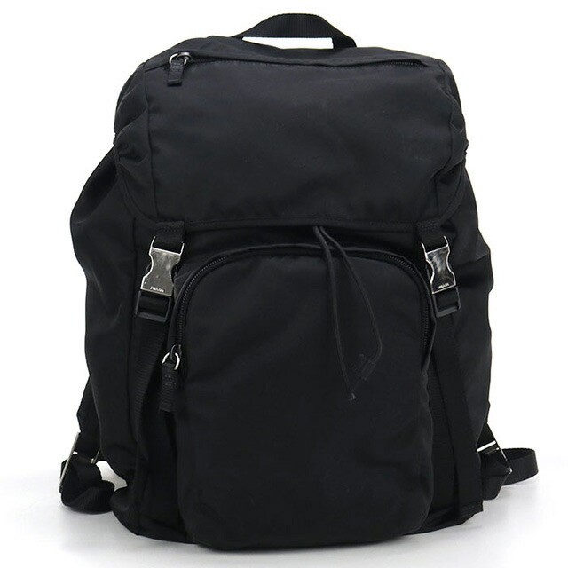Used PRADA Rucksack Women s Brand PRADA Re Nylon Backpack Black Bag from japan thumbnail 2