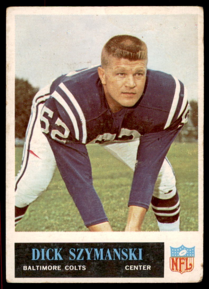 Dick Szymanski #11 Football Cards 1965 Philadelphia trading card — raw and PSA graded price guide