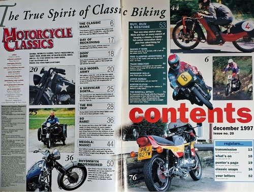 1997-1998 Motorcycle Classics Magazine x11 Issues: 10-12,14,16,17,19 20,24,26,29 - Picture 17 of 23
