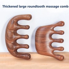 Head massager Sandalwood Hair Comb Scalp Relax Acupoint Massager Portable Woode