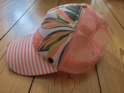 ROXY Trucker-Cap mit Streifen und Pflanzenmuster apricot/weiß/grün