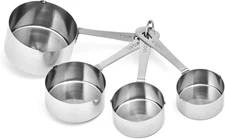 Amco Stainless Steel Measuring Cups (Set of 4) - Dishwasher Safe Kitchen Gadgets