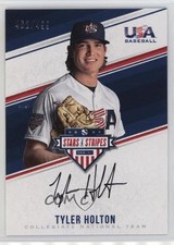 2018 USA Baseball Stars & Stripes CNT Signatures Black Ink Tyler Holton Auto s3g