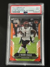 2021 Chronicles Jamarr Chase Score Update RK 1st Down /10 PSA 9