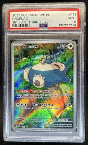 2023 Pokemon SV Black Star Promos Snorlax #051 PSA 9