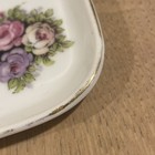 Vintage Czech Slovakia Porcelain White w Purple Flowers 9” Tray Serving Vanity — photo 8