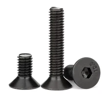 M4-0.7 X 12Mm Flat Head Socket Cap Screws,Alloy Steel Grade 10.9, DIN 7991,Black