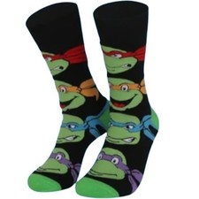 Versatile Fun: Kids Teenage Mutant Ninja Turtle Socks US Sizes 6-10